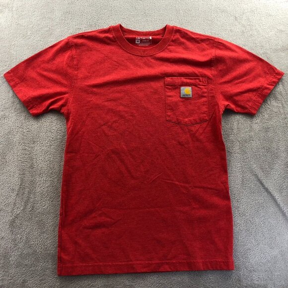 Carhartt Mens T-Shirt XS Short Sleeve Loose Fit Red Pocket Tee Classic Casual - Picture 10 of 11